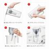 Cleansui Water Purifier, Jug-Style, Includes 1 Cartridge [Main Unit CP503-GR], Filtered Water Capacity: 1.1L, Total Capacity: 1.7L, Smart Size for Eas