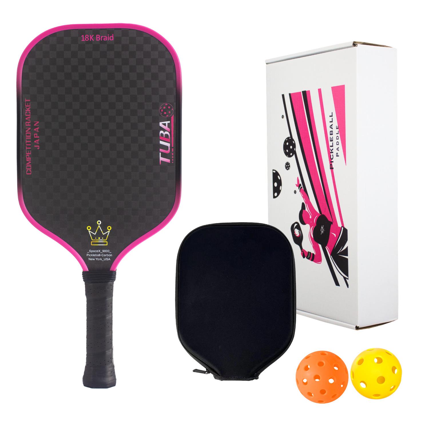 18K Carbon Fiber Pickleball Paddle Set - Premium Matte Finish