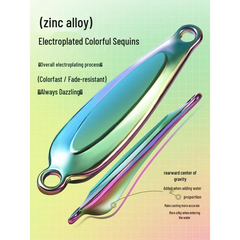 Micro Sequins Casting Iron Fly Fishing Hook Set for Minnows, White Stripes, Crucian Carp, and Freshwater Fish Lures