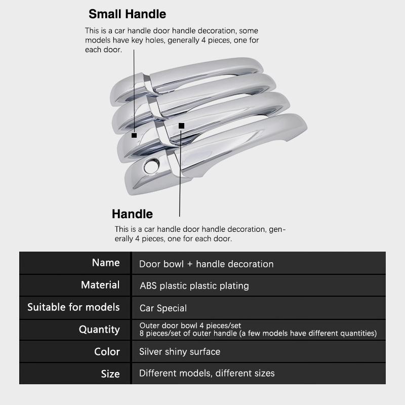 Fit for Dodge Caliber 2007 2008 2009 2010 2011 2012 Chrome Smart Door Handle Cover Car External Styling Accessories Sticker Trim