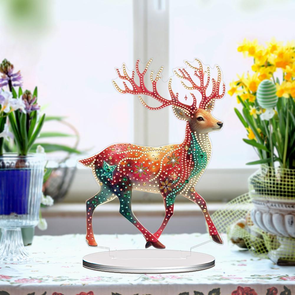 5D DIY Diamond Art Tabletop Decorations Acrylic Special Shape Peacock Diamond Painting Desktop Ornaments Kit Bedroom Table Decor