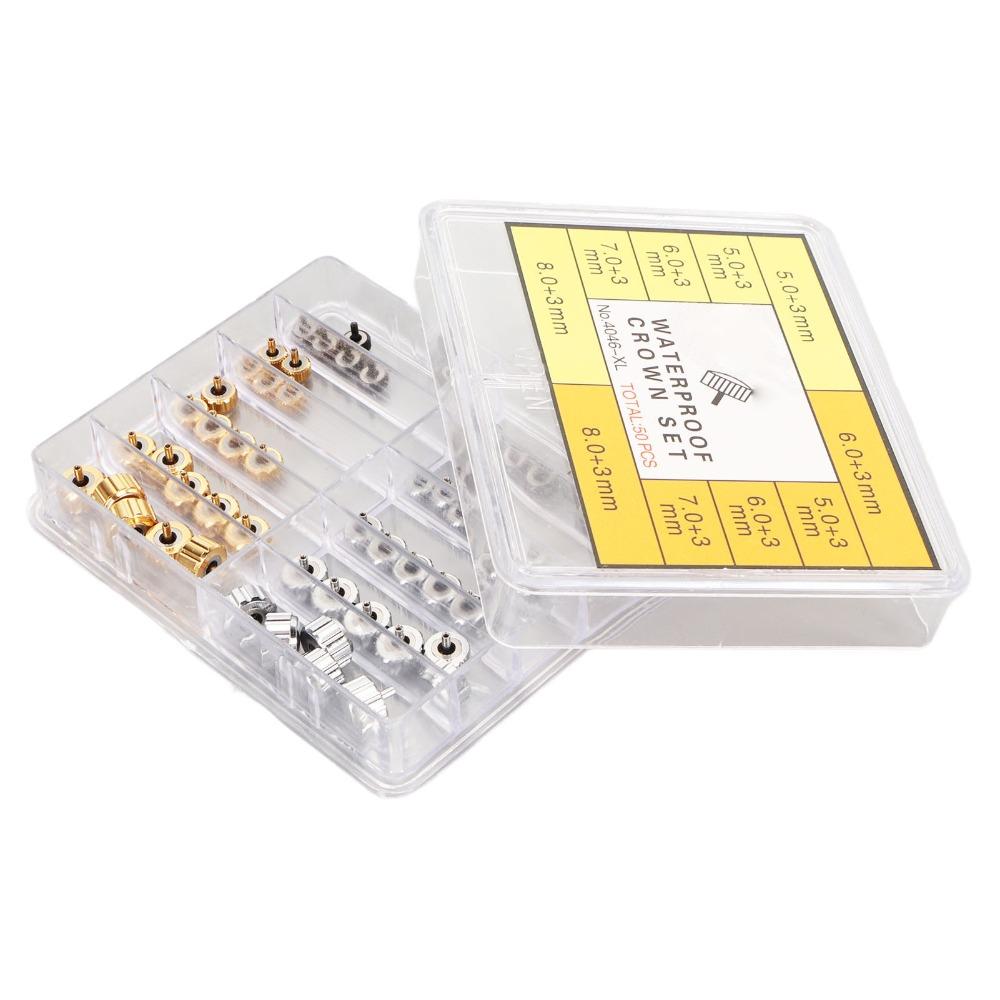 Silver Replacement Watch Crowns 9*5cm Watch Repairing Crowns Kit Watch Maintenance