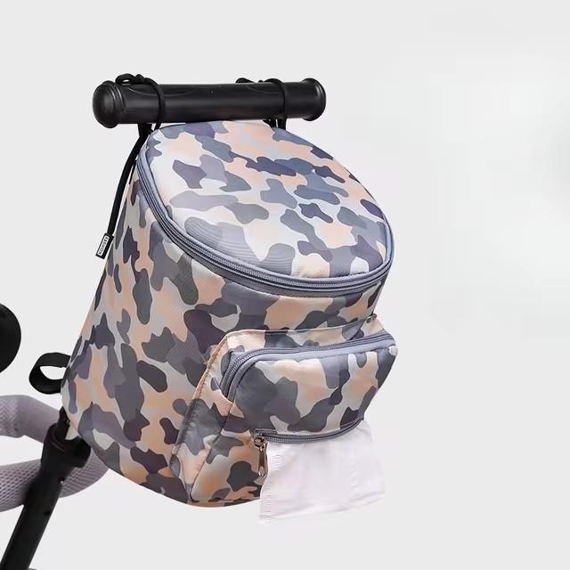 Baby Stroller Organizer Bag, Large Capacity Cartoon Print Mummy Bag, Portable Hanging Storage Caddy with Bottle Holder for Travel
