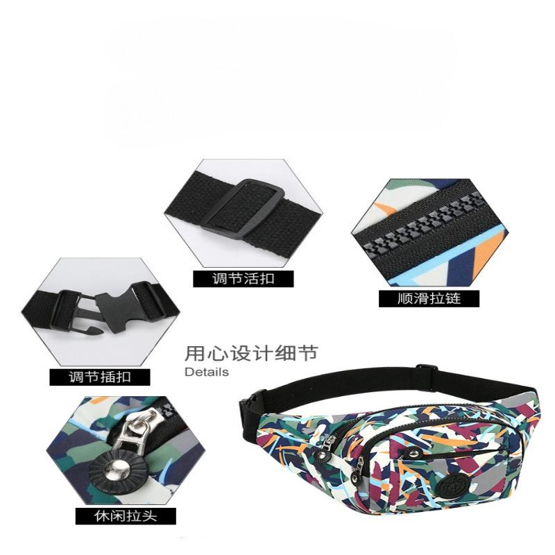 1Pc New Women's Fanny Pack, Colorful Printing, Large-capacity Casual Messenger Breast Bag, Light Mobile Phone Bag, Cashier Wallet
