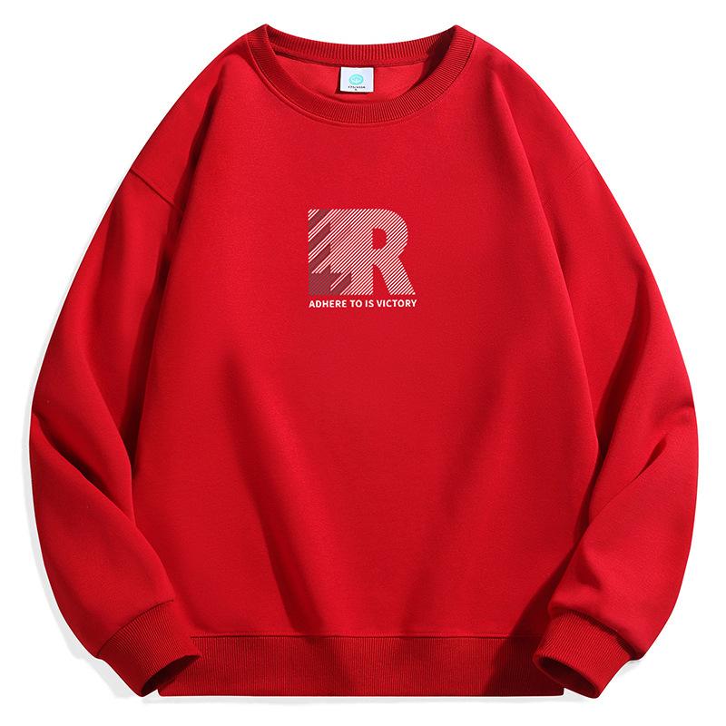 Men's Crew Neck Sweater New Cotton Composite Versatile Long-sleeved Top Sweater Jacket