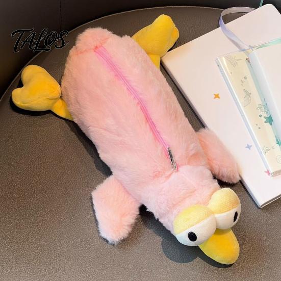 Funny Bird Pencil Case Plush Case, Creative Fluffy Bag, Cute Shape Three-dimensional Stationery Storage Expression Pen Pouch for Students And