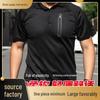 Ice Rock Men's Quick-Dry Tactical Polo Shirt - Sweat-Wicking, Elastic, Short Sleeve for Outdoor & Physical Training
