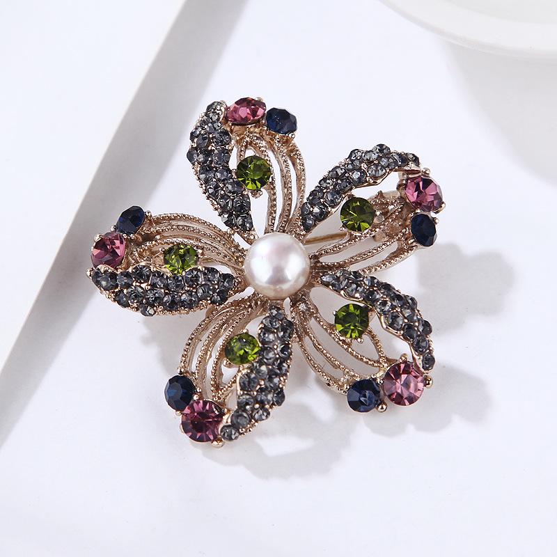 Original Flamingo Butterfly Bee Natural Freshwater Pearl Brooch Accessory Transparent Gift Box