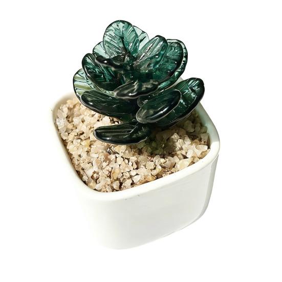 Mini Glass Planter Desktop Ornaments Small Exquisite Craftsmanship Bright Colorful Handmade Texture for Office Bedroom Living Room Home Decor Gift