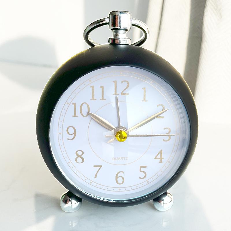 

Металлический бесшумный будильник с ночной подсветкой, сферический циферблат с фольгированием, настольный будильник для студентов и детей