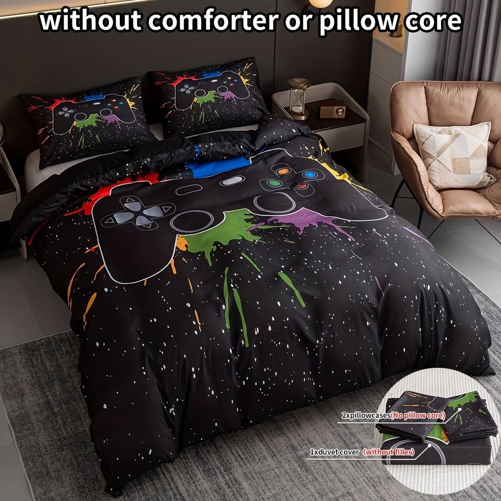 Spielkonsolen-Print Bettwäsche-Set Weich Bequem Weich mit Weichem Stoff Bettbezug Für Schlafzimmer Weich Schön Warm Langlebig