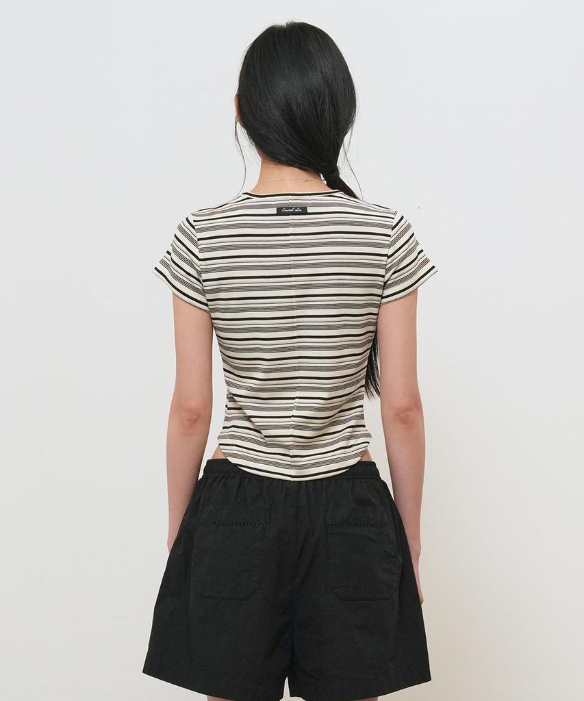 GENERALIDEA Slim Fit Multi-Stripe T-Shirt [Ivory] / Gf2Lts535