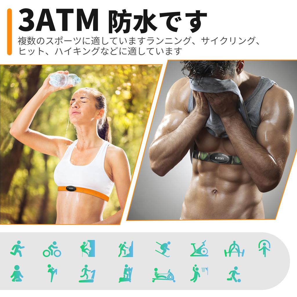 C009Pro Heart Rate Monitor Chest BLE Up to 400 Hours of Battery Ideal for and Gym Compatible with and Includes Japanese Instructions Strap, 5.1 & ANT+