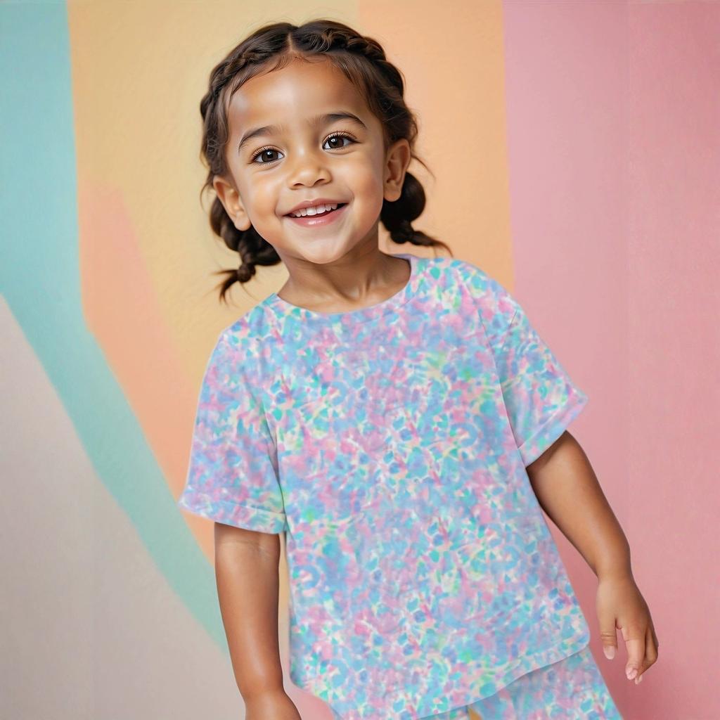 Kids Casual Stylish Two-Piece Set With Flare Leggings