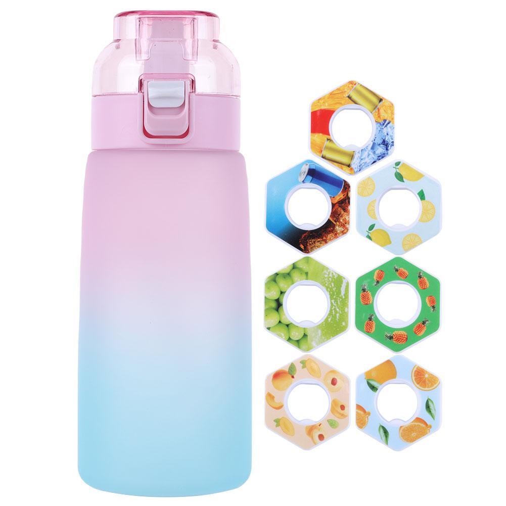 600ML Scent Water Cup Tritan with 7 Flavour Pods Fruit Fragrance Water Bottle Drinking Water Bottle Suitable for Outdoor Sports