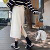 2025 Women's A-Line Plaid Wool-Blend Slit Skirt - New Autumn/Winter Collection