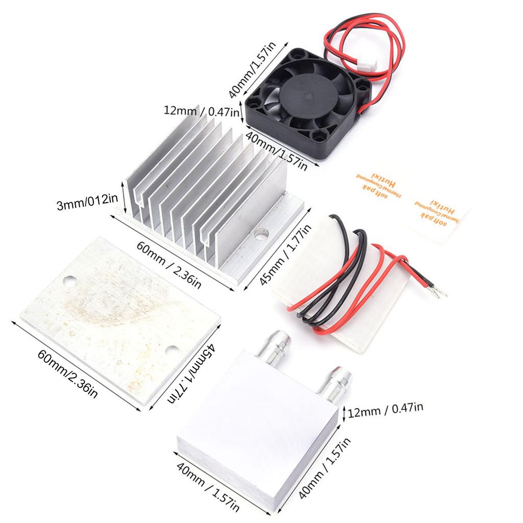 TEC1?12706 Kühlkörper Thermoelektrisches Kühlermodul 70W Wasserkühlungssystem-Kit