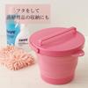 ISETO Folding Bucket Soft Bucket Blue 8L Width x Depth x Height Made in Japan Heat Resistant to Disaster Prevention Folding Bucket Washing Machine