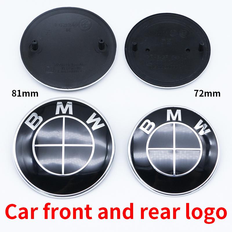 MLKQ6 All Black 82mm 74mm Car Front Rear Logo 68mm Wheel Hub Center Cover Steering Wheel Center Stickers For BMW E90 E87 F20 E46 F30