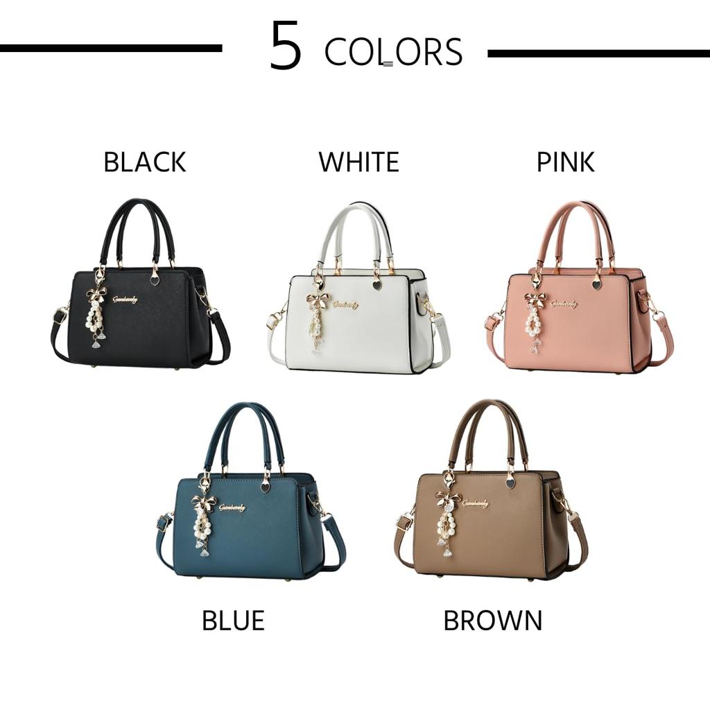 [ARTIKEL TEILEN] Damen Handtasche, Perfekt für den täglichen Gebrauch, 2-Wege Schulter-Crossbody-Tasche, Niedlich und Stilvoll, PU-Leder (Rosa)