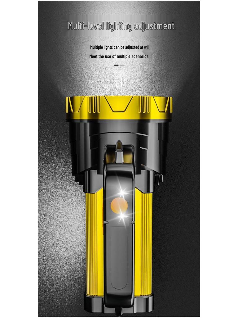 Ultra-Bright Rechargeable High-Power Handheld Flashlight for Outdoor and Home Use