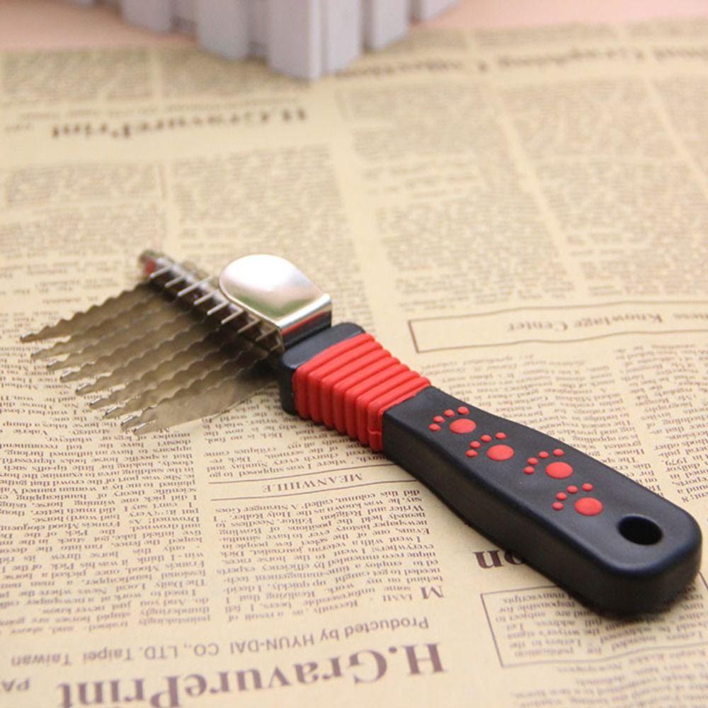 Non-slip Handle Pet Knot Comb Manual Dog Grooming Brush Practical Pet Dematting Fur Rake Grooming
