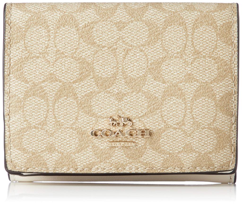 Trifold Wallet Signature [Coach] 91806-1 Women's Im/LightKhaki/Chalk [Item]