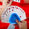 4pcs Plastic Triangle Playing Card Holders Set, Hands-Free Game Accessories for Poker, Board Games -Gift for Christmas