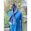 Used B70 Rags, Stole, Old Cloth, Remake, Indigo Dye, Stripe, Patchwork, Sewing Together, Sashiko