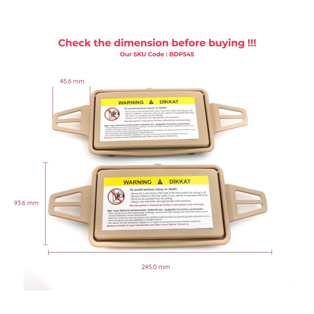 BDP545 Sonnenblende Spiegelabdeckung Set TAN für Mercedes W210 W211 2108102510 2118100410