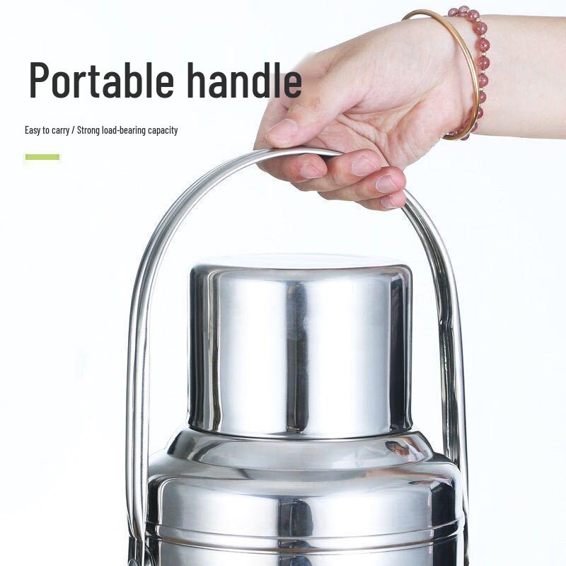 Stainless Steel Insulated Thermos with Glass Liner, Large Capacity for Home and Dorm Use