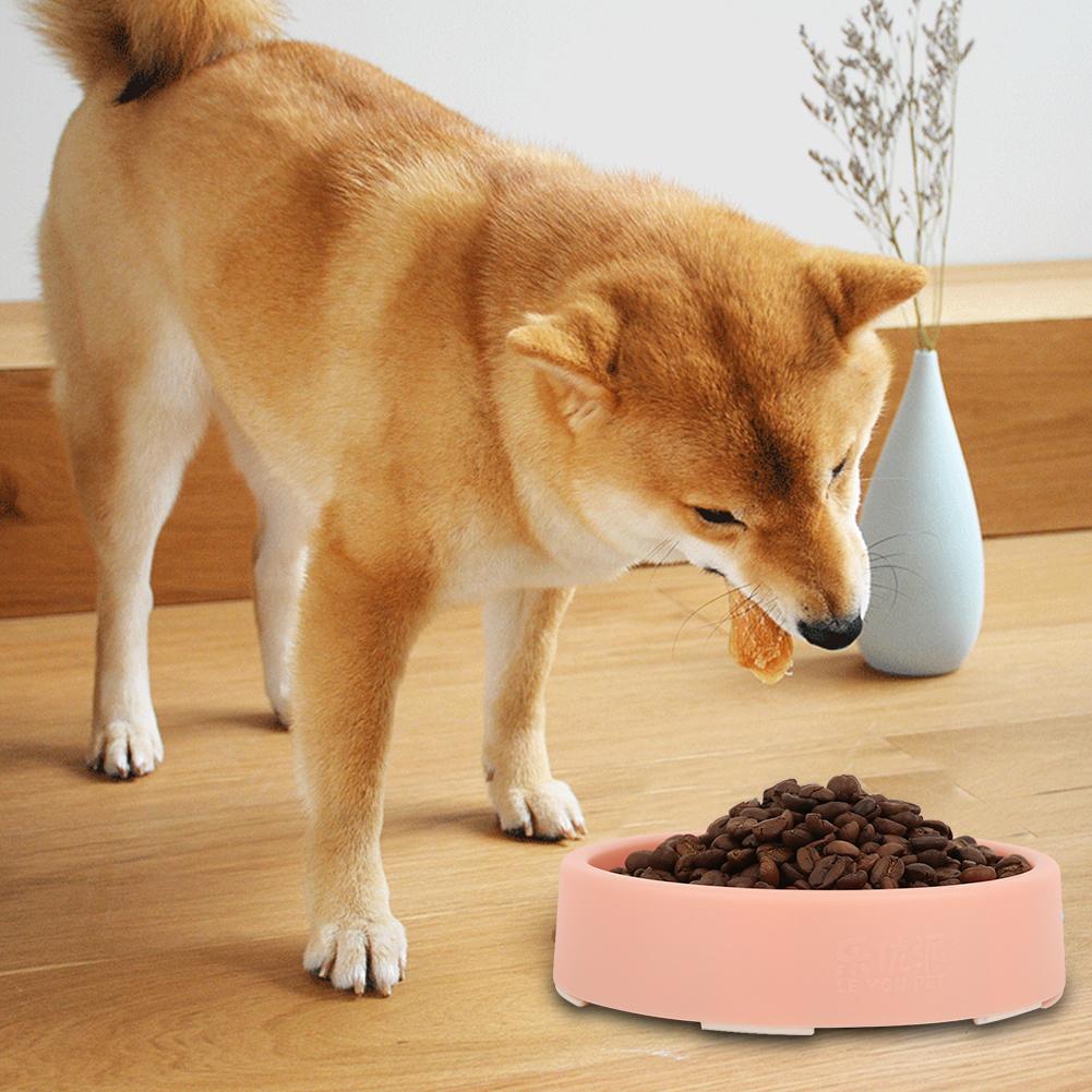 Plastové vynikající protiskluzové dno pro domácí mazlíčky proti udušení Potřeby pro pomalé krmení pro psy a kočky(Korálově růžová )