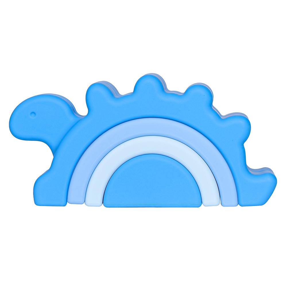 Dětské hračky Silikonový stavební blok Silikonová kousátka raketa Měkký blok Vzdělávací Montessori hračky Stohovací bloky