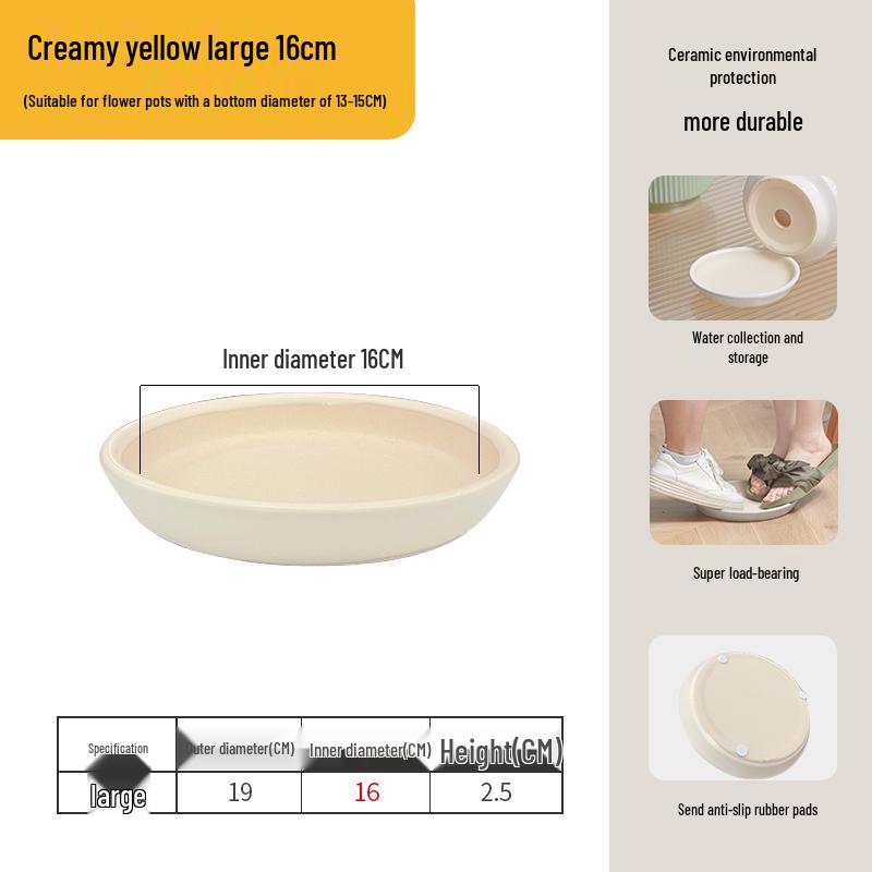 Große Keramik-Auffangschale für Sukkulenten und Bonsai