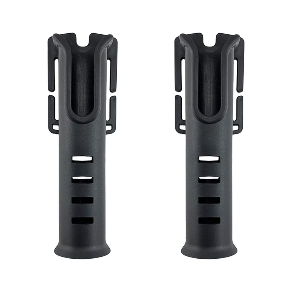 Charmoon Rod Holder for Waist for Mobile Fishing Belt Rod 2 Pieces Belt, Portable, Fishing, Stand, (Black)