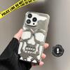 Custodia Anime placcata opaca fredda con teschio cavo per IPhone 14 13 12 11 Pro Max Plus 14Pro 13Pro IPhone 11 Skeleton Deisgn Custodia protettiva