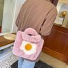 Plush bag women's autumn and winter tide fashion portable wool bag versatile messenger bag large capacity tote bag