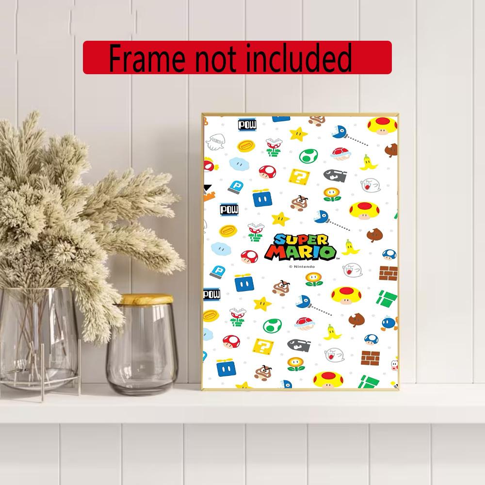 Mario 5D Diy Diamond Painting Round Diamond Mosaic Suitable For Beginners Diamond Painting Rhinestones Gift Frameless