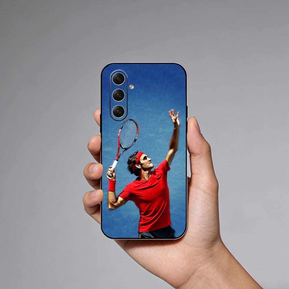 R-Roger Federer The King of Tennis Phone Case For Samsung Galaxy A73,A72,A71,A70,A52,A51 Others Soft Black Cover