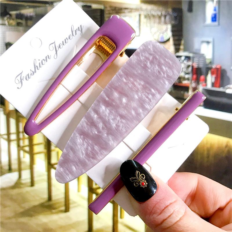 Koreanisches trendiges buntes Acetat 3-teiliges Haarspangen-Set Haarnadel für Frauen Mädchen Haarspangen Zubehör Schmuck Haarklammer Kopfbedeckung