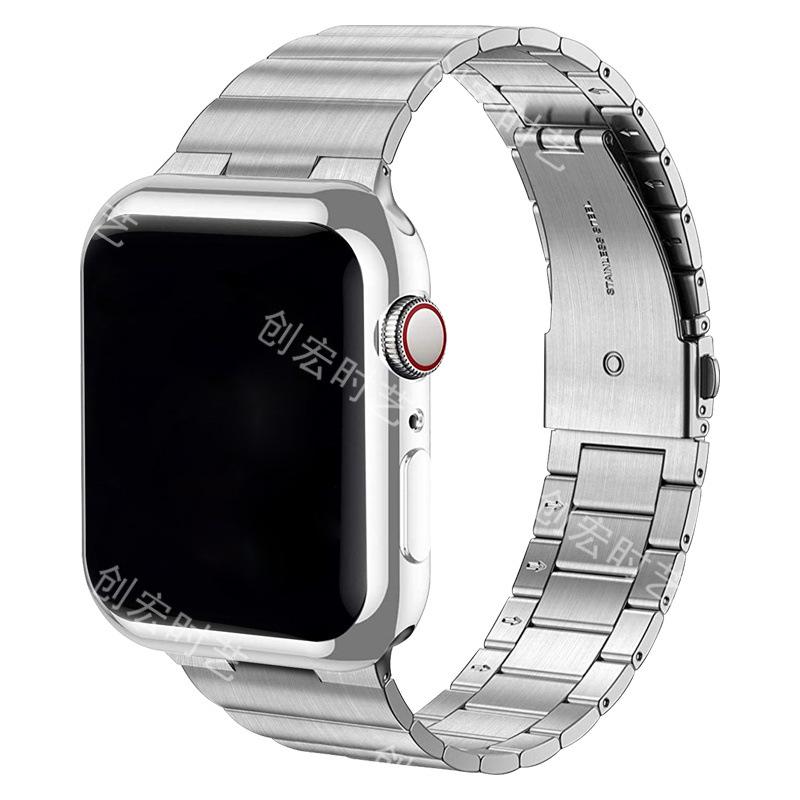 

Совместимый браслет для часов Apple Ultra 49 мм из нержавеющей стали с одним рядом бусин 42/44/45/49mm