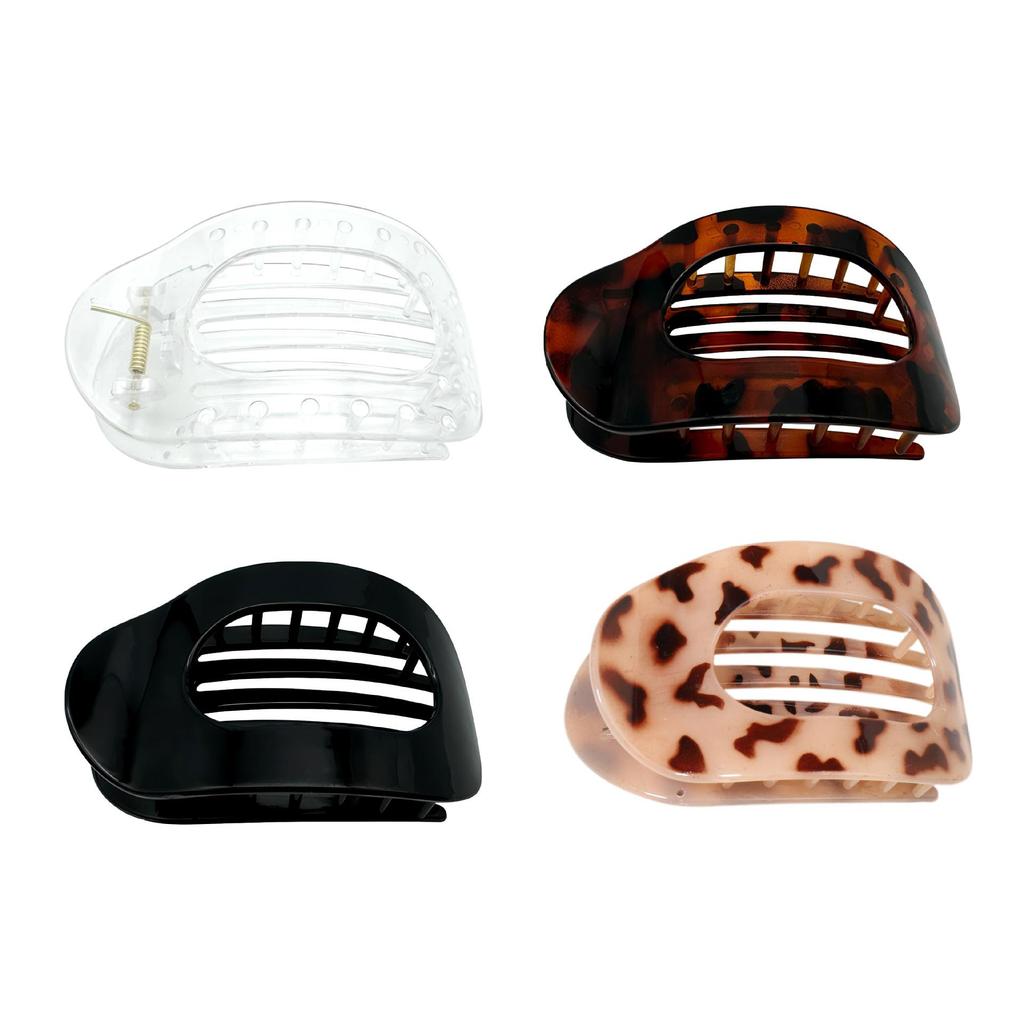 Curved Oval Updo Hair Claw - Temperament Shark Clip