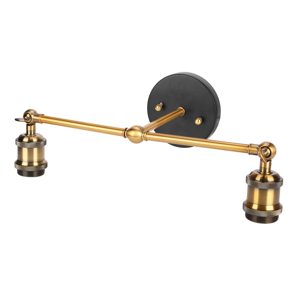 E27 Double Heads Wall Light Retro Style Wrought Iron Decorative Wall Lamp Fixture AC85‑265V