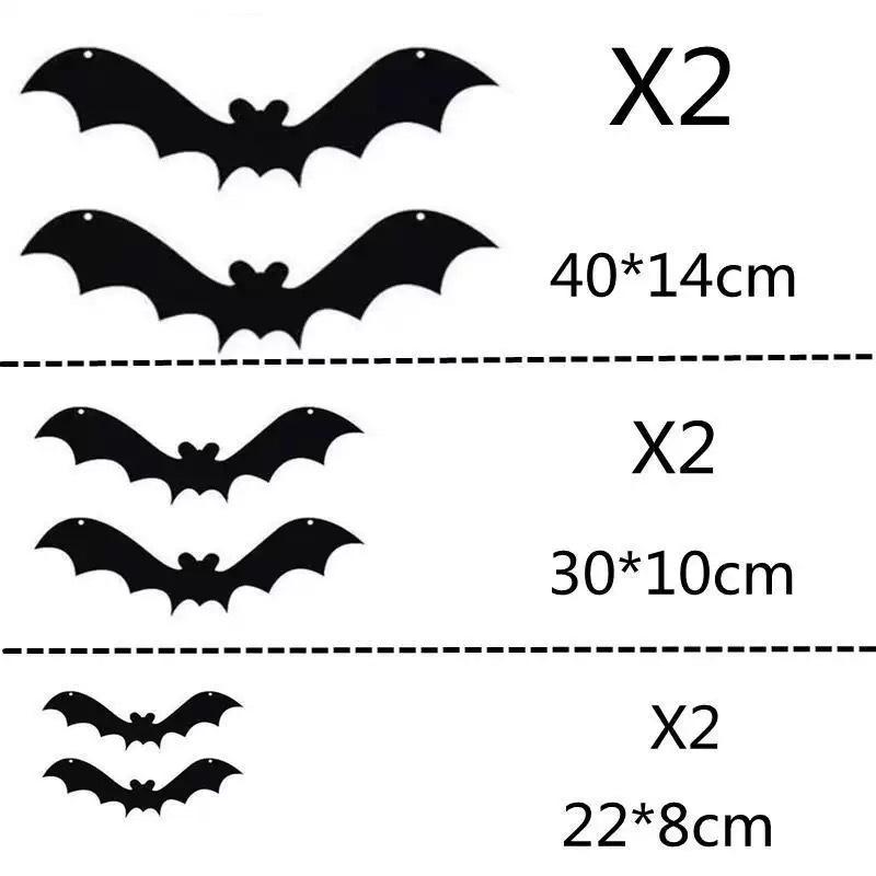 Halloween LED Bat Wall Stickers Light-Up Decor for Indoor Party Scene Background Arrangement Supplies Props