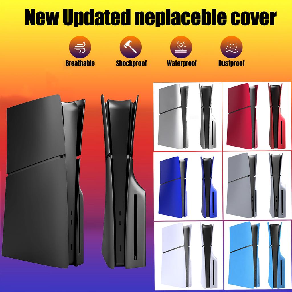 Replacement Outer Shell Case for PS5 Slim Gaming Console Compatible with Slim-1 0 Disc Version Protective Cover Durable Material Easy Installation