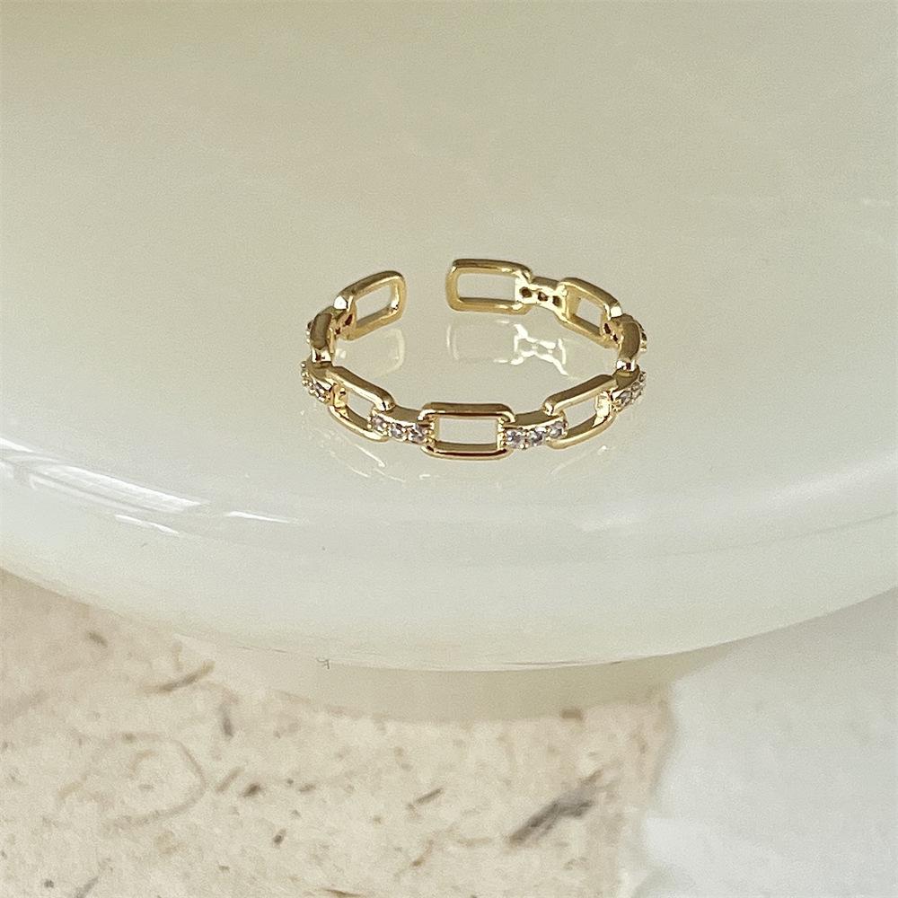 Li Luo Vintage Gold Brushed 925 Sterling Silver Adjustable Women's Ring