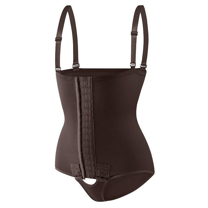 Strapless Shaper Bodysuit with Front-Closure, Tummy Control Waist Cincher, and Crotch Opening Plus Size Waist-Defining, Butt-Lifting Shaping Underwear