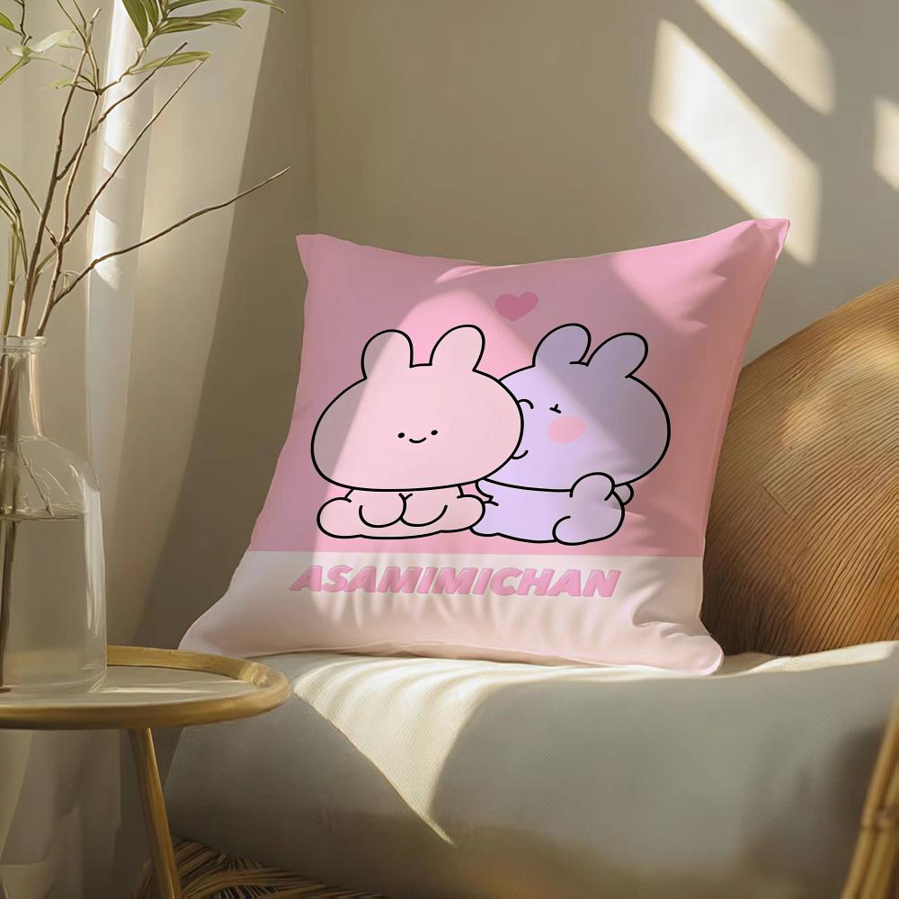 A-Asamimichan Cushion Cover Soft Short Plush Pillow Cover Smooth Cozy Texture Aesthetic Cushion Case Home Decor