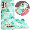 Coque de protection - BOOLING - pour Samsung Galaxy A33 5G - Motif Marbre Turquoise - Antichoc - 2 Verres Trempés