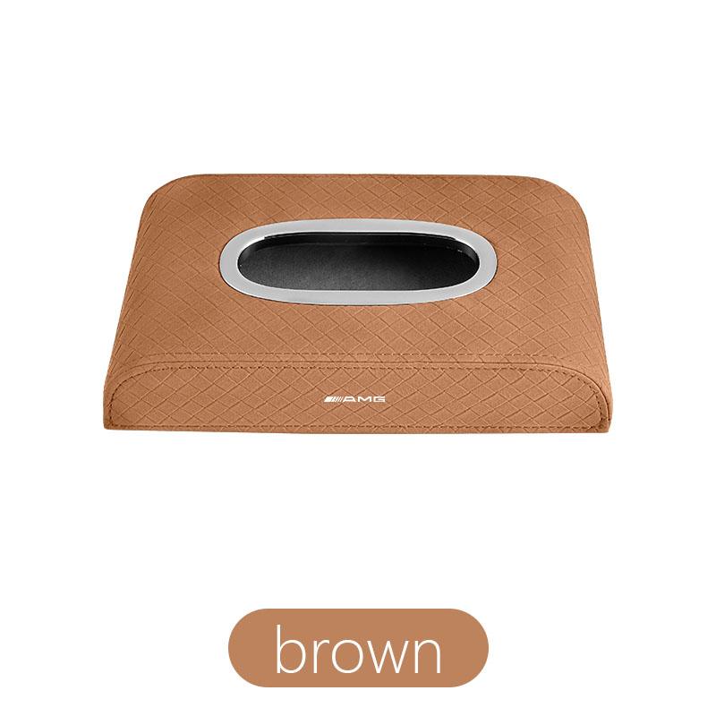 

GLC GLB Car Tissue Box Leather Paper Towel Storage Bag Auto Accessories For Mercedes Benz AMG W206 W204 W205 W212 W213 W221 W22